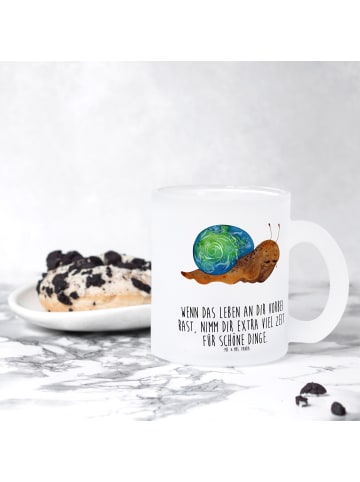 Mr. & Mrs. Panda Teetasse Schnecke Sir mit Spruch in Transparent