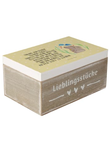 Mr. & Mrs. Panda Geschenkbox Hase Blume mit Spruch in Gelb Pastell