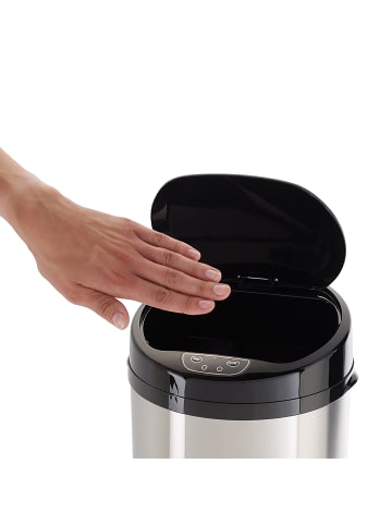 Echtwerk Edelstahl Badabfalleimer mit Sensor 9 l in Brushed