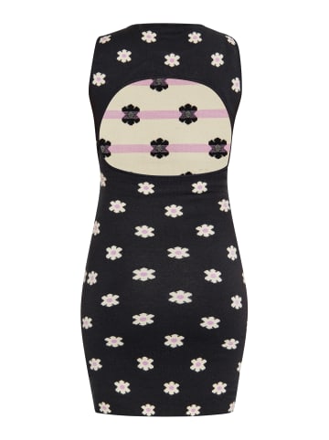 Swirly Damen Kleid in SCHWARZ CREME LILA