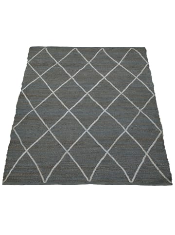KADIMA DESIGN Jute Teppich Rauten wendbar in Anthrazit