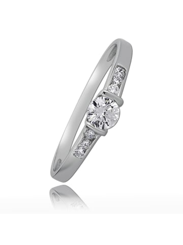 BALIA 333 Weißgold - 8 Karat Damen Ringe Kristall weißgold Fingerring 58 (18,5)