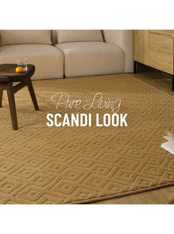 Wecon Home Wollteppich Castello TWO in karamell