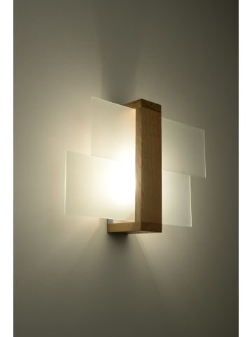 Licht-Erlebnisse Wandlampe (B)43 x (H)30 cm in Natur Transparent
