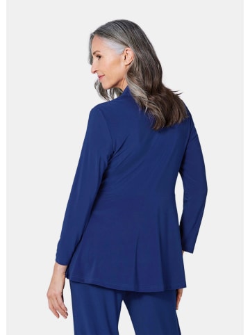 GOLDNER Leichte Shirtjacke lila mit Stretch in royalblau
