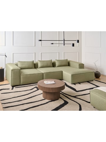 Beliani Ecksofa BRANDE in Grün - (W) 330 x (H) 70 x (L) 184 cm