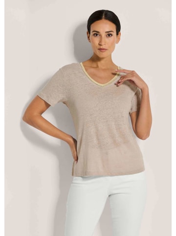 MADELEINE Print-Shirt mit Strass aus Leinen in berber