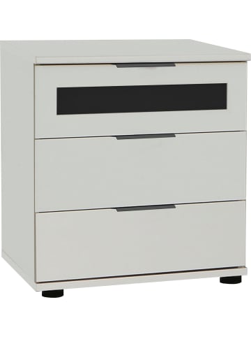 Wimex Nachtkonsole Alicante weiß Grauglas 52 / 38 / 58cm