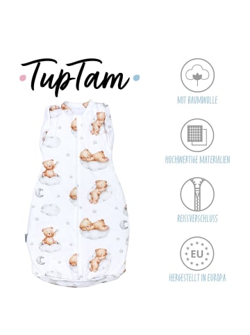 TupTam Babay Schlafsack Pucksack Round in braun/weiß