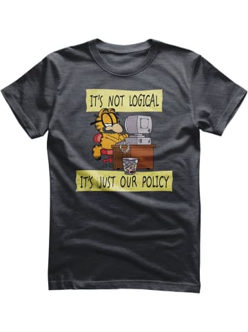 Garfield T-Shirt "It's Not Logical It's Just Our Policy T-Shirt" in Grau