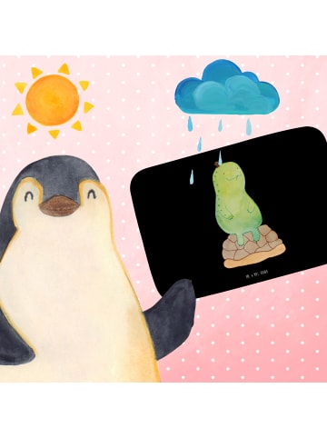 Mr. & Mrs. Panda Badteppich Schildkröte Pause ohne Spruch in Schwarz