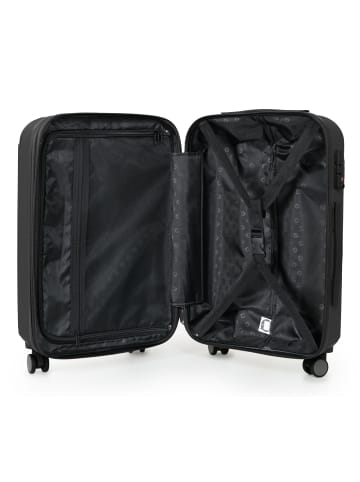Hauptstadtkoffer Spree - Koffer Flugzeug Trolley Handgepäck Hartschale TSA 42L in Schwarz
