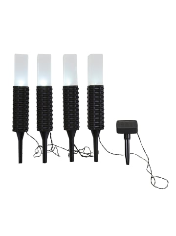 näve LED-Outdoor-Erdspieß 4er-Set "Yard" in Schwarz