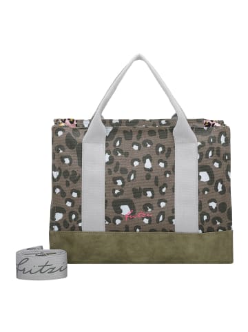 Fritzi aus Preußen Canvas Handtasche 40 cm in leo jungle