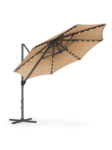 SONGMICS Sonnenschirm Sheld in kamelbraun - (D)300 x (H)235 cm