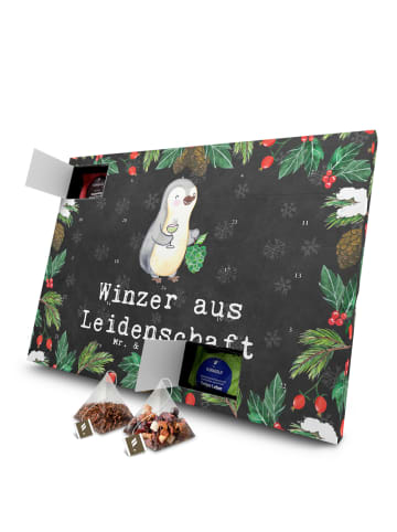 Mr. & Mrs. Panda Tee Adventskalender Winzer Leidenschaft mit Spruch in Kreidetafel