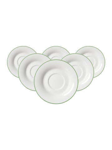 Ritzenhoff & Breker 6er Set Teeuntertassen Ostfriese ø 12,5 cm in Grün