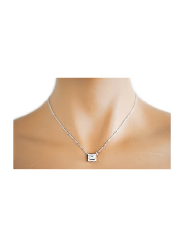 COFI 1453 Elegantes Halsband modische Kette Silber 925 mit Steine in Silber