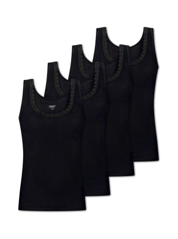 UNCOVER BY SCHIESSER Unterhemd Cotton Lace in Schwarz