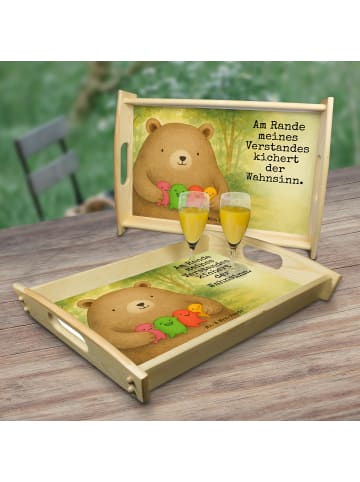 Mr. & Mrs. Panda Großes Tablett Bär Gefühl Design mit Spruch in Weiß