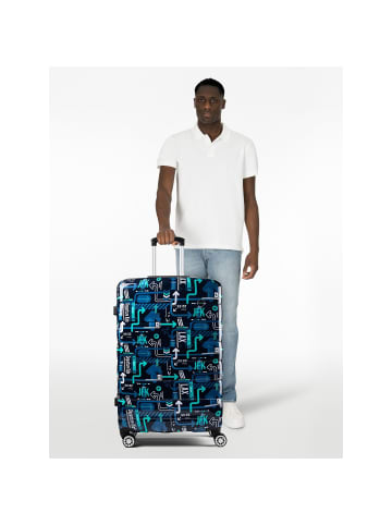 Nowi 4 Rollen Trolley L 76.5 cm in blau