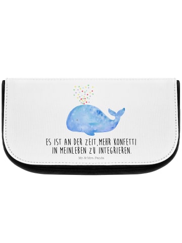 Mr. & Mrs. Panda kosmetiktäschchen Wal Konfetti mit Spruch in Weiß