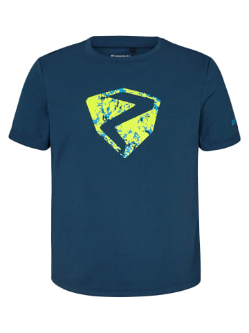 Ziener T-Shirt NADEN in hale navy.poison yellow