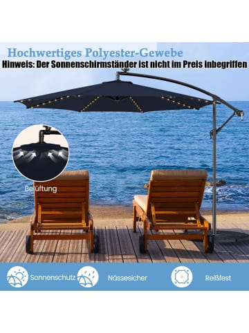 COSTWAY Sonnenschirm Ø300cm in Beige