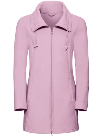 Sieh an! Long-Fleecejacke in rosé