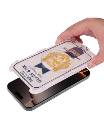 Platyne Panzerglas Platyne für iPhone 16 Pro Max – staubabweisend, blasenfrei in Schwarz