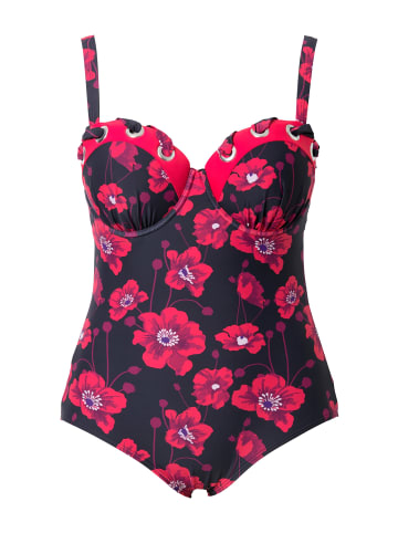 Ulla Popken Badeanzug in schwarz