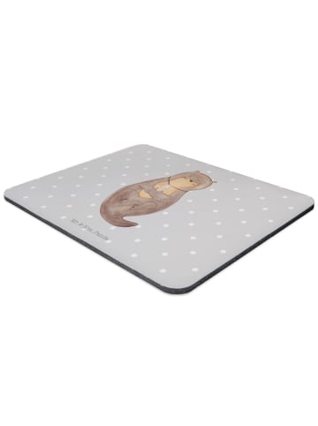 Mr. & Mrs. Panda Mousepad Otter Muschel ohne Spruch in Grau Pastell