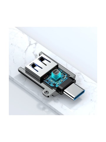COFI 1453 USB-Adapter - USB-A 3.2 Gen 1 (weiblich) - USB-C (männlich) Adapter in Schwarz