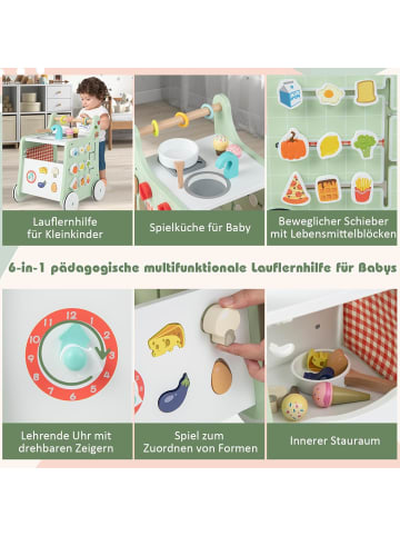 COSTWAY 6 in 1 Lauflernhilfe in Grün