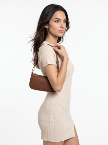 Samantha Look Umhängetasche echt Leder in cognac