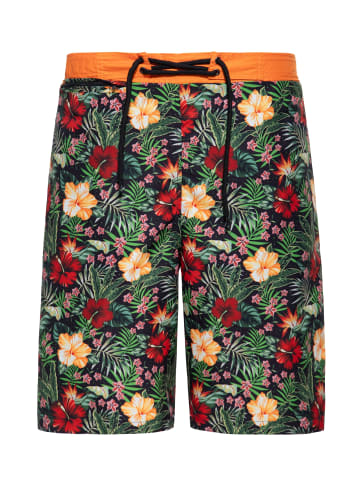 King Kerosin King Kerosin Badeshorts Hibiskus in mehrfarbig