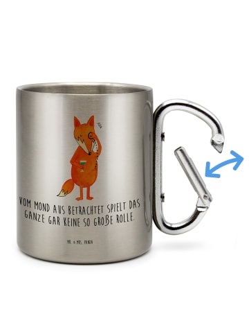 Mr. & Mrs. Panda Tasse Fuchs Lord mit Spruch in Silber