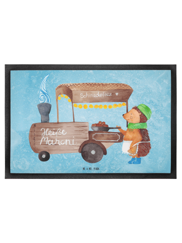 Mr. & Mrs. Panda Schuhabstreifer Igel Maronen ohne Spruch in Eisblau