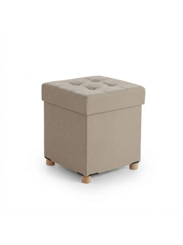 relaxdays Hocker in Beige - (B)38 x (H)38 x (T)38 cm