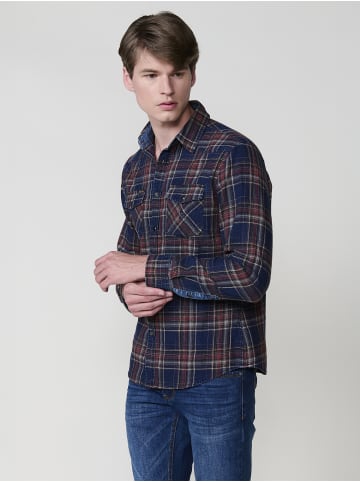 KOROSHI Langärmeliges Jeanshemd in blau