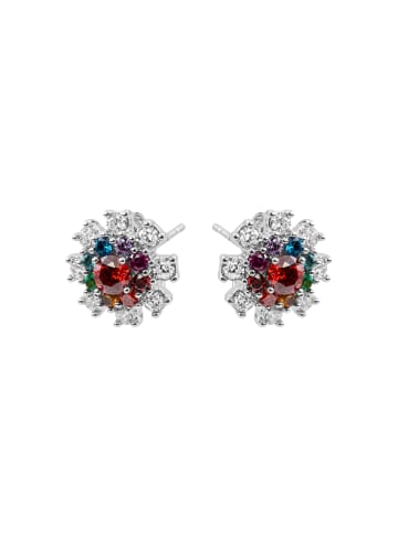 Luxenter Multicoloured Zirconia and Metal Alloy Earrings with Rhodium Finish - Necoatl