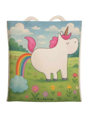 Mr. & Mrs. Panda Einkaufstasche Einhorn Pupsen Design ohne Spruch in Weiß