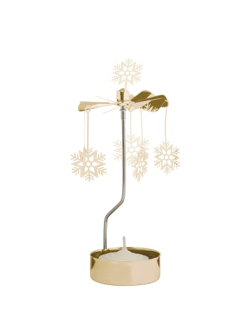 Butlers Teelichtkarussell Schnee  MERRY-GO-ROUND in Gold