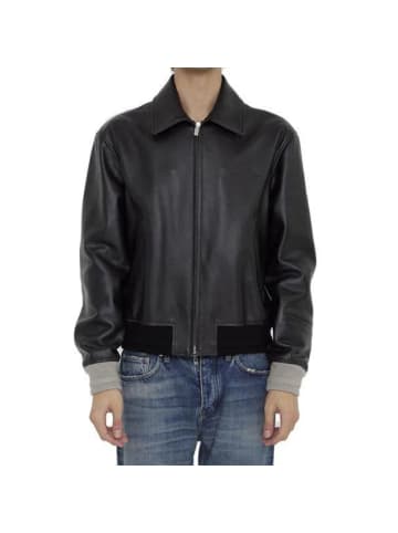 Dior Schwarz Kalbsleder Leder Jacke