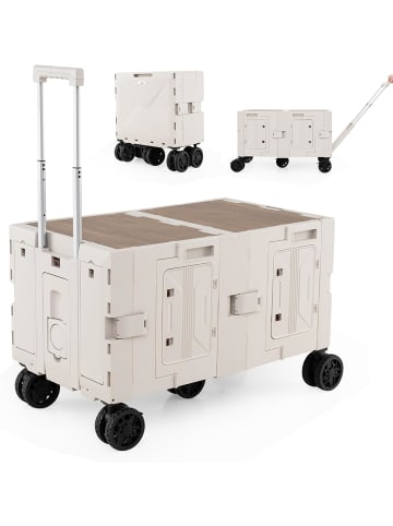 COSTWAY Bollerwagen faltbar 150L in Beige