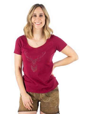 OS-Trachten T-Shirt Uginoy in weinrot
