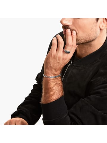 Thomas Sabo Armband Mit Fellmuster in silber, schwarz