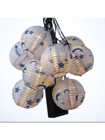 MARELIDA LED Solar Lichterkette 10 Lampions in blau - L: 4,5m