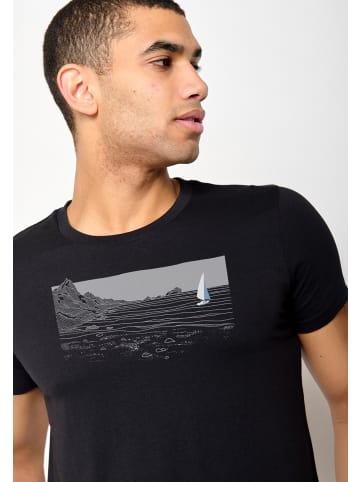 GreenBomb T-Shirt Nature Cliffsail in Schwarz