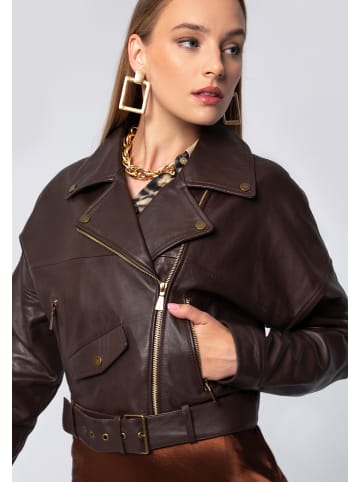 Wittchen Natural leather jacket in Dark brown